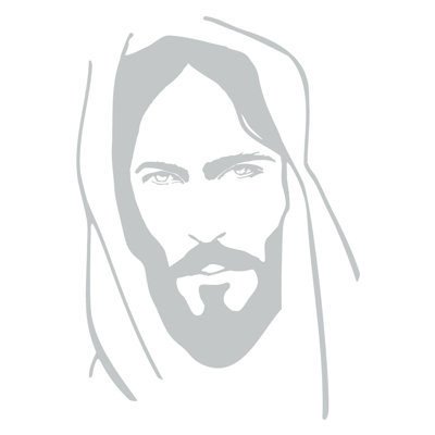 Décalcomanie murale face of jesus