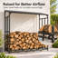 156.5cm W Metal Log Rack