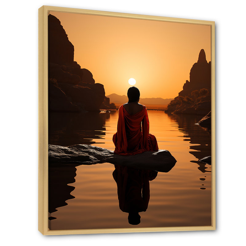 Tribus d'Afrique, reflets himba sur toile, Cadre naturel flottant, H 32 po x l 24 po x P 1 po