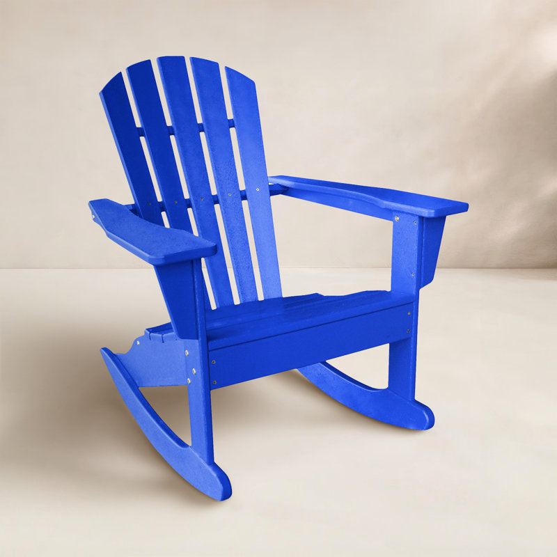 Chaise berçante Adirondack POLYWOOD Palm Coast, Bleu pacifique