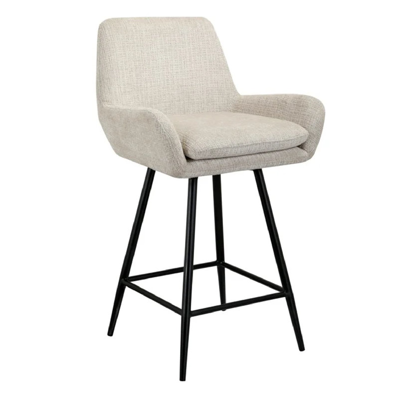 Linsey Upholstered Counter Stool with Metal Frame