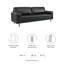 Modway Valour 88" Leather Sofa-1472128009