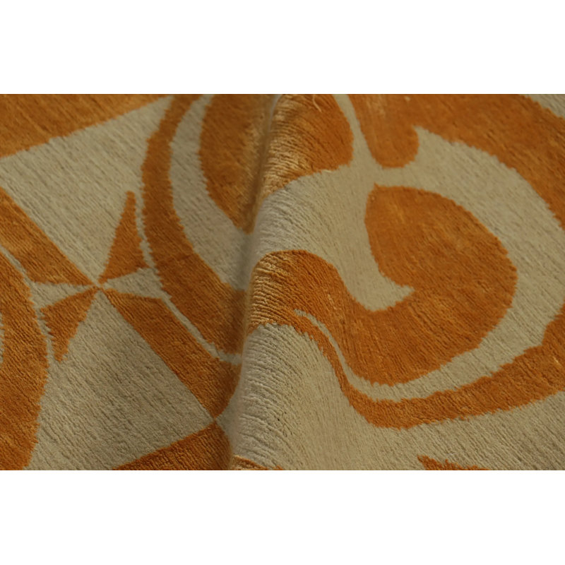 Rug & Kilim’S Modern Geometric Rug In Beige And Gold Tones “Kaleidoscope”