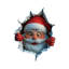 Autocollant père Noël père Noël renne-1931345337
