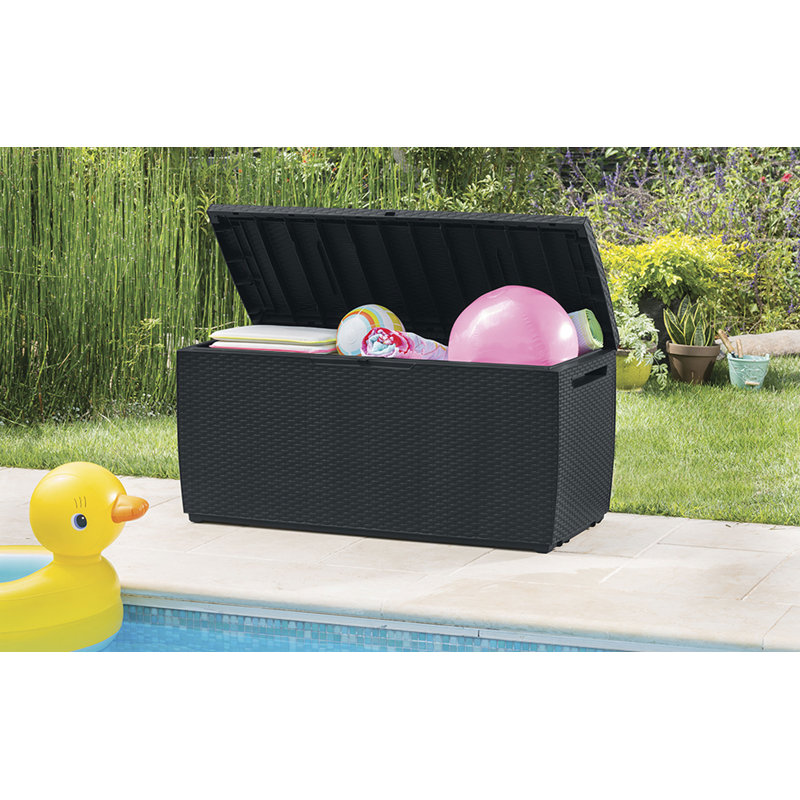Keter Capri Garden Storage Box, Graphite/Grey