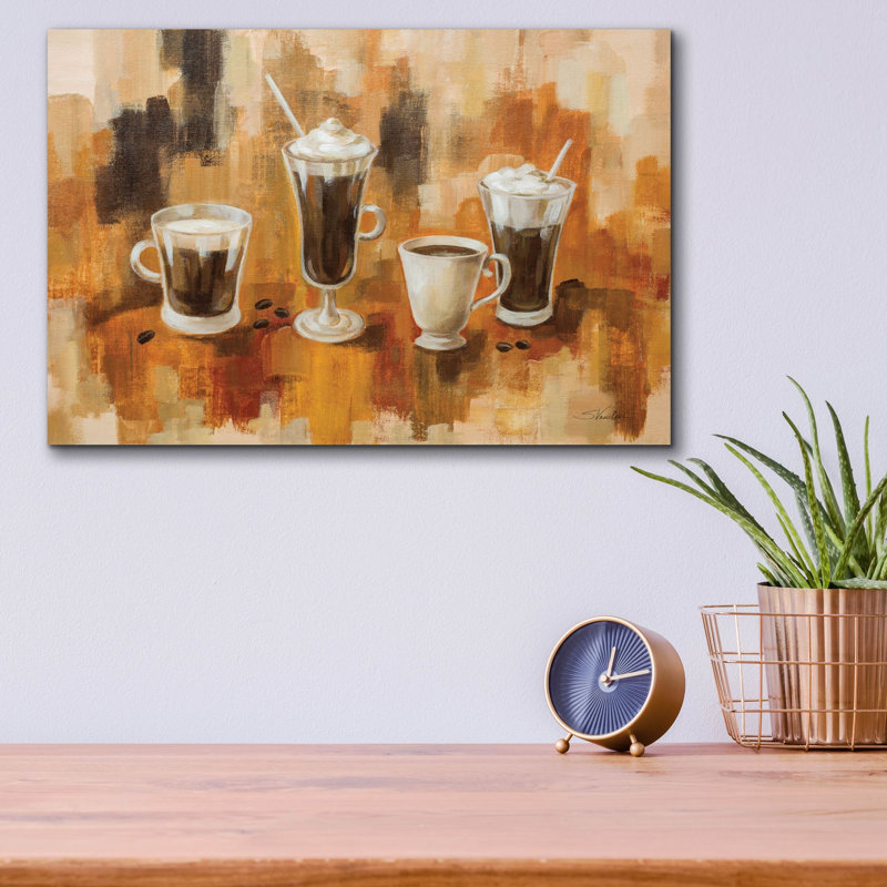  «Abstract Coffee 1» par Silvia Vassileva, art mural en verre acrylique, 16 po x 12 po