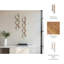 Chaînes murales décoratives en bois et résine pour la décoration intérieure - Sculpture moderne pour le salon - Lot de 2, 35 et 26 pouces, brun et blanc