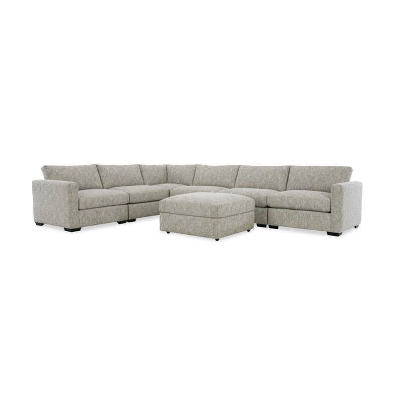 Rainier Modular Sectional, Drusky Beige Performance