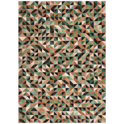 Weylan Hand Woven Leather Geometric Rug
