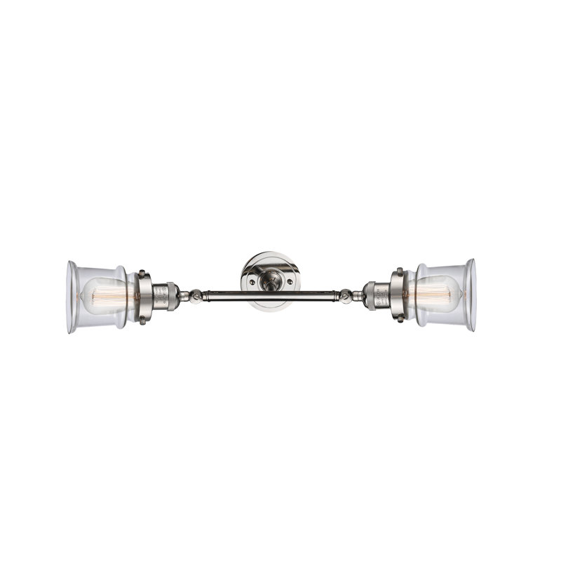 Alexandira 2 - Light Dimmable Vanity Light, Clear, Polished Nickel, Bulb Not Included