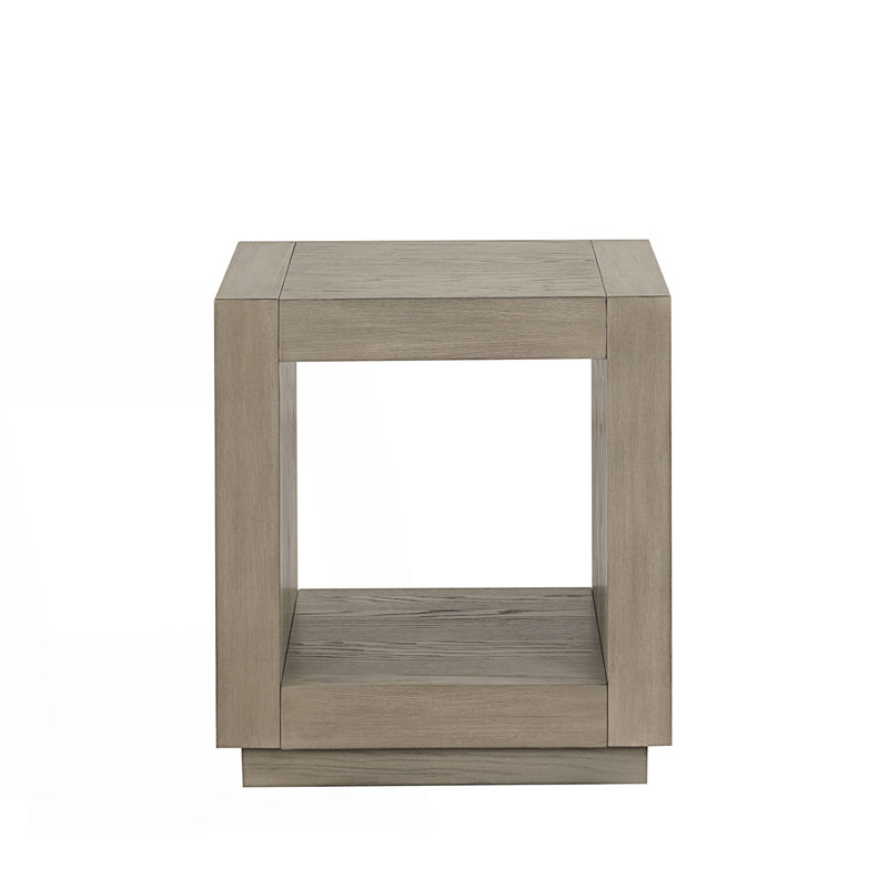 Table de bout carrée 1Pc avec tablette inférieure ouverte, table de boisson