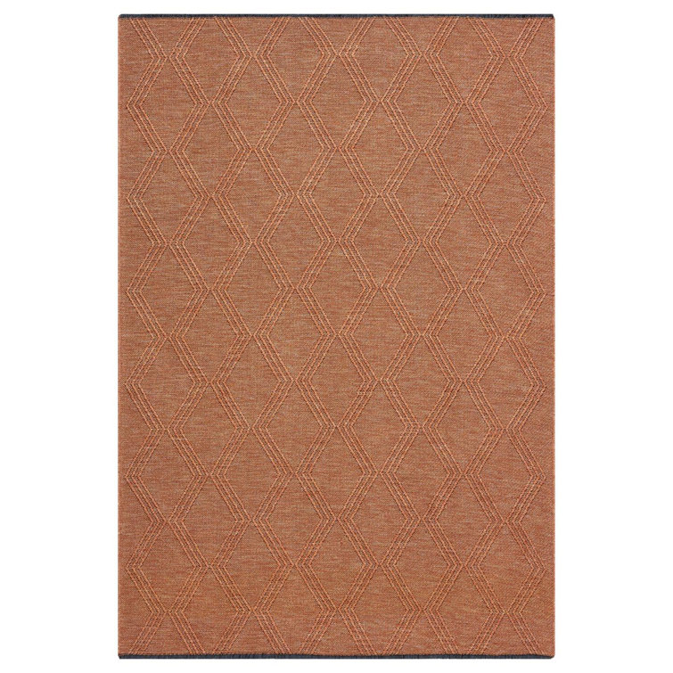 Modern Farmhouse Diamond Pattern Non-Slip Washable Rug