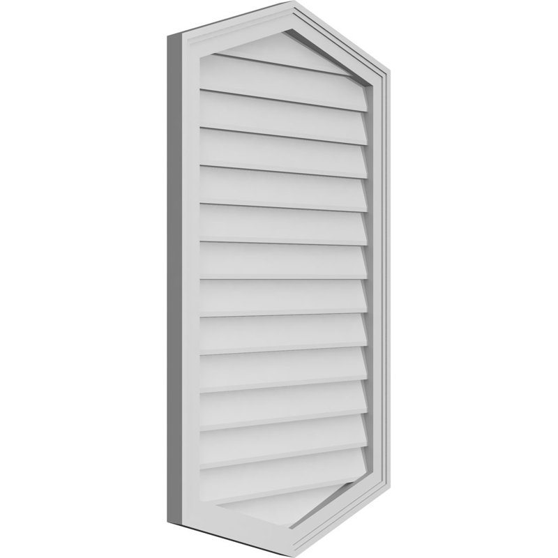 Ventilé vertical à pignon vertical 4/12 po, H 42 po x l 24 po x P 1,5 po
