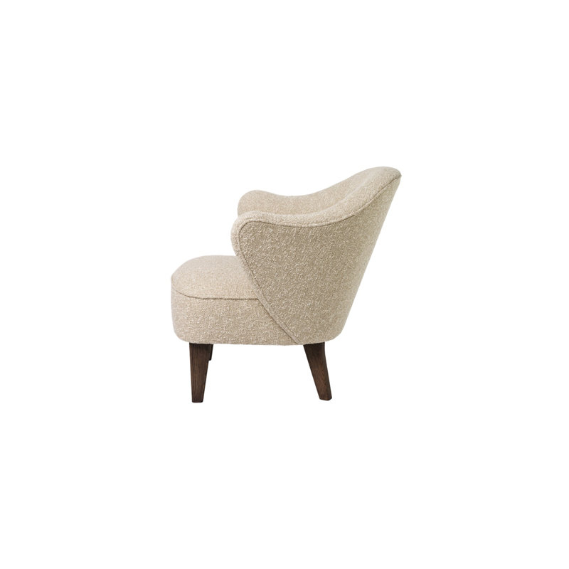 Brasilia Tufted Armchair, Dark Stained Oak, Sheepskin Honey