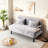 Metal Frame Velvet Chair Bed With Soft Upholstery And Adjustable Seat Height Gray In Base Foldable Function-50996050
