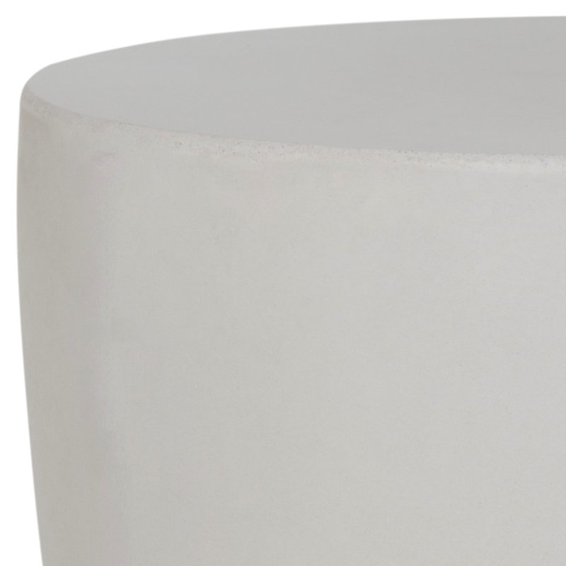 Avoriaz Concrete Top End Table, Ivory