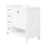 Meuble-lavabo 36 po avec comptoir d'évier, meuble-lavabo avec deux portes et deux tiroirs, bois massif, tablette ouverte, panneaux de fibres à densité moyenne, blanc