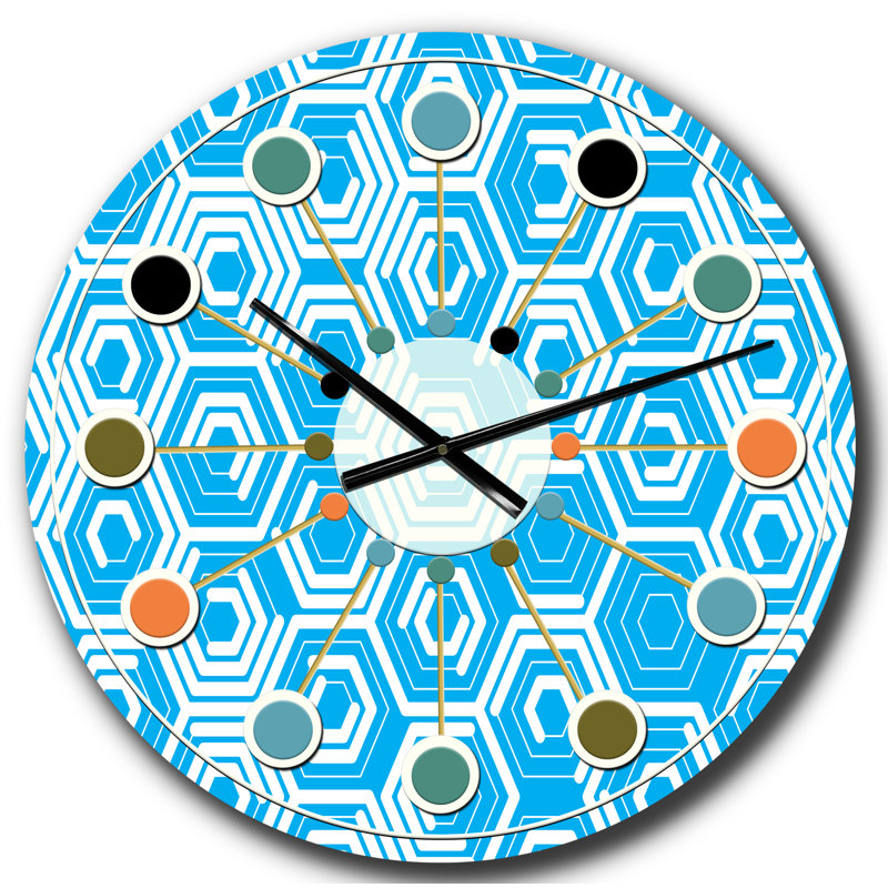 Horloge murale rétro Mid-Century, Grand