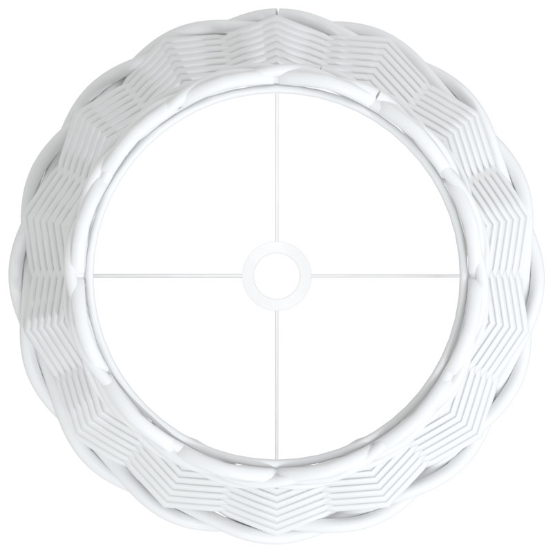 Empire Lamp Shade ( Screw On ), 15cm H x 20cm W x 20cm D, White