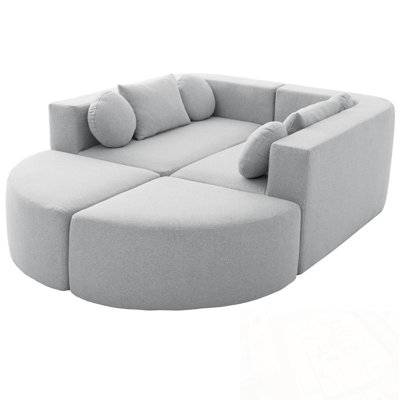 Modular Sectional Sofa with two ottomans and soft cushion