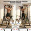 Tour électrique autoportante pliable avec barre de traction - station de trempage multifonctionnelle, équipement de mise en forme pour la musculation à hauteur réglable à 6 niveaux pour la gymnastique à domicile, capacité maximale de 440 lb