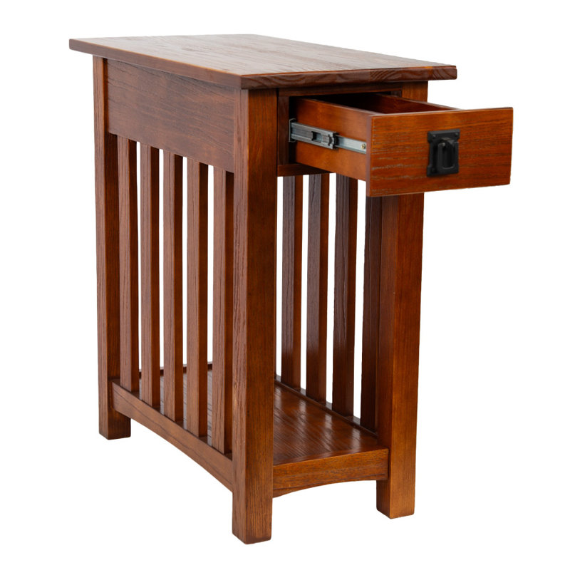 Mission Solid + Manufactured Wood Impeccable Side Table, Medium Oak