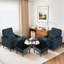 Upholstered Armchair with Footstool-709766314