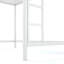 Lit mezzanine simple en métal de taille XL, lit mezzanine avec échelle facile à monter et garde-corps, blanc