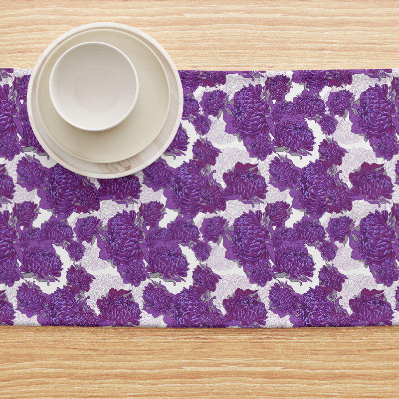 Floral 199 Cotton Table Runners, 72" x 16"