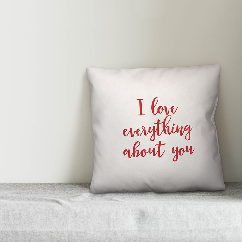 Throw Pillow, Throw Pillow, White/Red