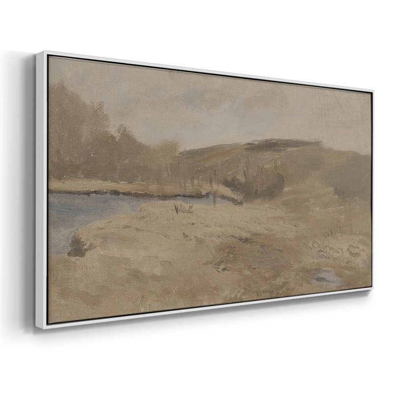 Série paysage - DCCLXIX - Toile tendue avec châssis tendue, prête à être accrochée, Noyer, H 21 po x l 41 po