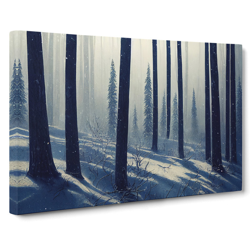 Beauteous Winter Forest - Wrapped Canvas, 35cm H x 50cm W x 3cm D