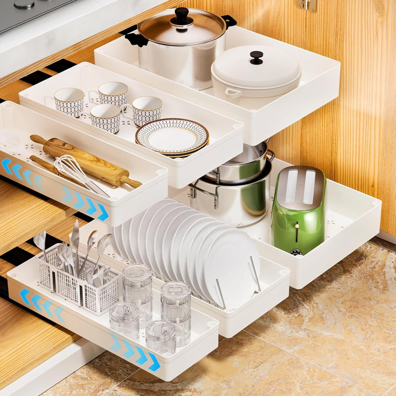Rangement coulissant d'armoire de cuisine, H 2,17 po x l 7,09 po x P 15,75 po