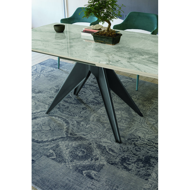 MINOSSE Dining Table, Emperador, Graphite