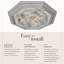 Lustre octogonal médaillon de plafond