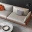 Causeuse-coussin modulable en cuir véritable gris-899730981