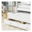 Lit simple avec tête de lit, pied de lit, lit gigogne et trois tiroirs de rangement, lit simple en bois de pin avec tête de lit, pied de lit, blanc-1867675511