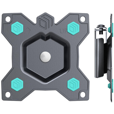 Petit support mural Onkron pour téléviseur de 10 à 35 pouces jusqu'à 44,1 lb, support pour téléviseur pivotant à 360 ° à profil bas Vesa 75 x 75 et 100 x 100, support de moniteur d'ordinateur universel noir