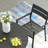 Eidanas 4-Person Outdoor Dining Set with 40.6" Round Dining Table and 4 Stackable Chairs-1388142248
