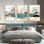 Luxueux aluminium encadré, ensemble de 3 reproductions d'art encadrées sur toile 3-951896641-951896653