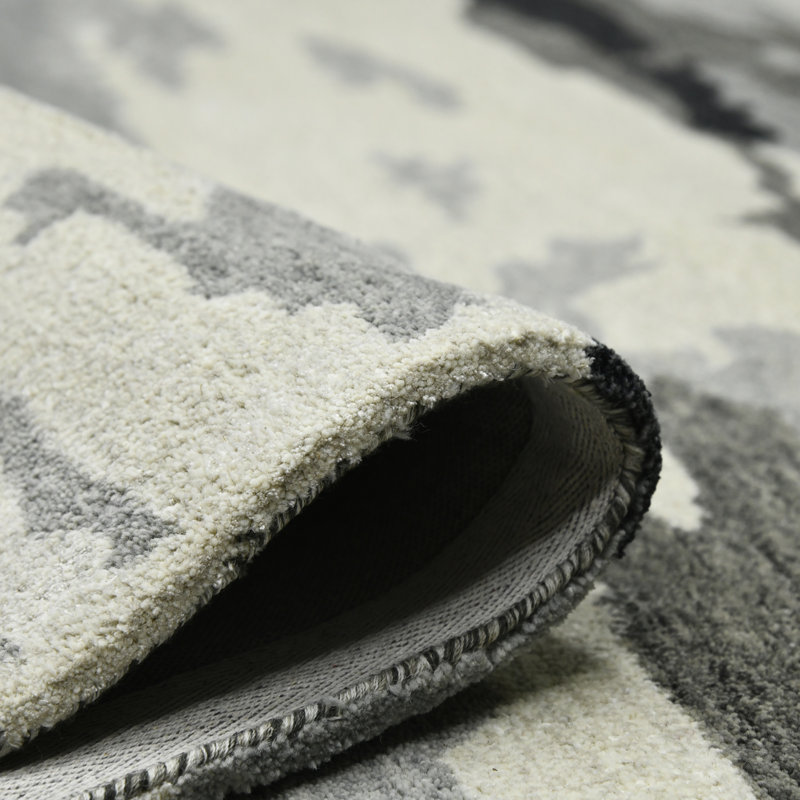 Tapis en laine tissé à la main Husman, Rectangle 4 pi x 6 pi