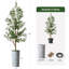 Arbre artificiel dans un pot de fleurs moderne, décoration d'arbre en soie d'olivier artificiel (pot et arbre)-407143823-424482374