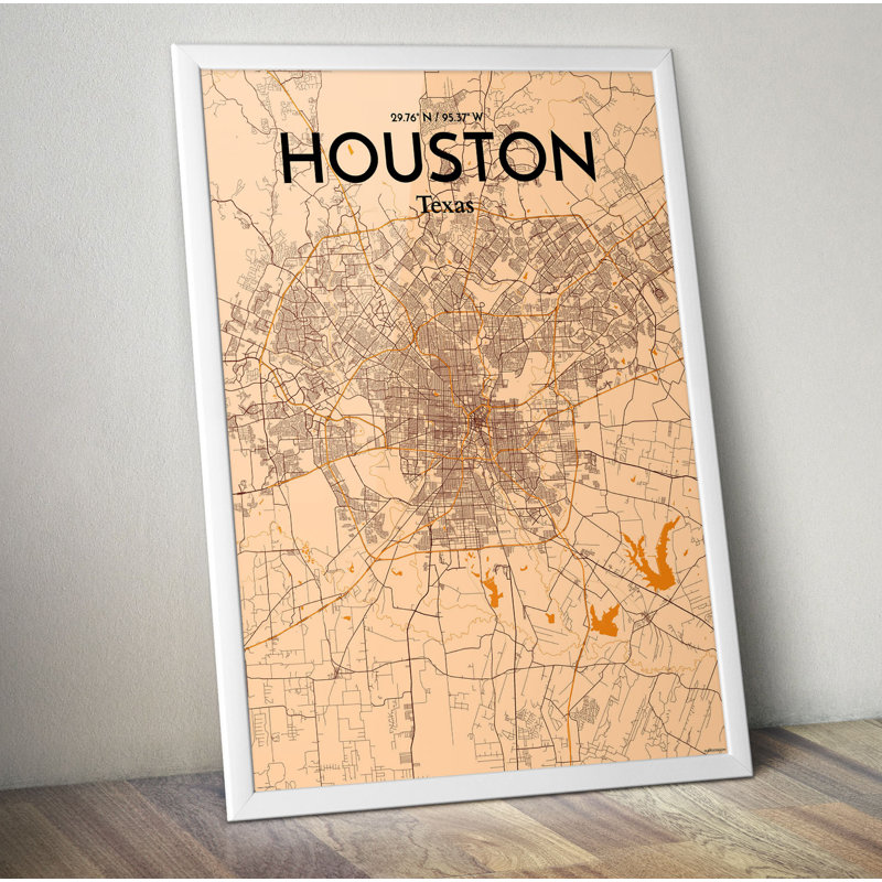 Houston - No Frame Print, 70 cm H x 50 cm W x 0.1 cm D