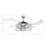 Classic 48" Retractable Blade Ceiling Fan with Light and Remote, Modern Fandelier Ceiling Fan, Patented Design Technology, Stronger Thicker Blades, Chrome-2121073425