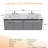 Ayanda 60" Led Floating Bathroom Double Vanity With Sink Combo, Gray-2142733423