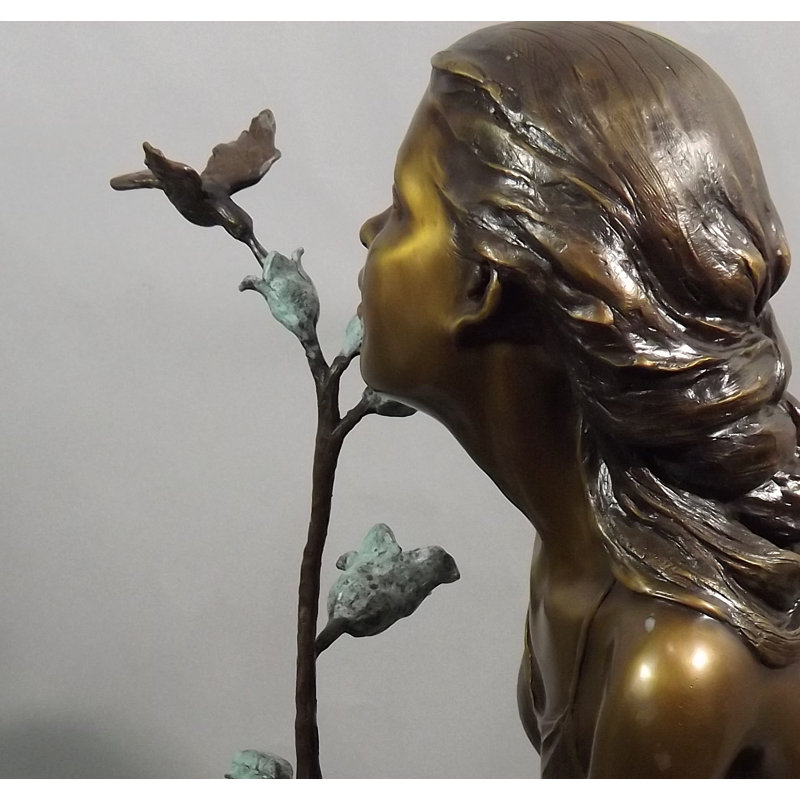 Water Resistant UV Resistant Bronze Garden Statue