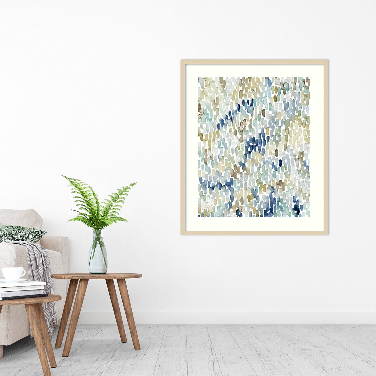 River Wavelets I by Grace Popp, Natural Framed Paper, 37" H x 31" W