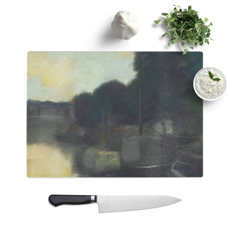 The Canal by Lesser Ury Chopping Board, 20cm W x 28.5cm L