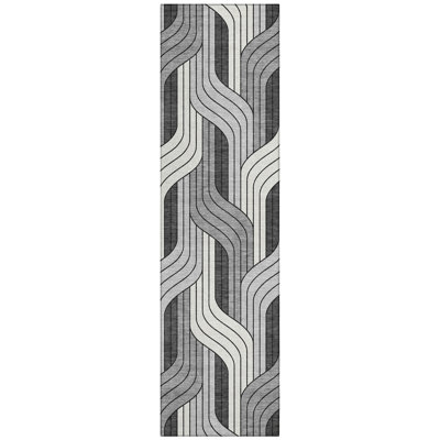 Machine Washable Indoor/Outdoor Chantille ACN2422 Mid-Century Modern Rug