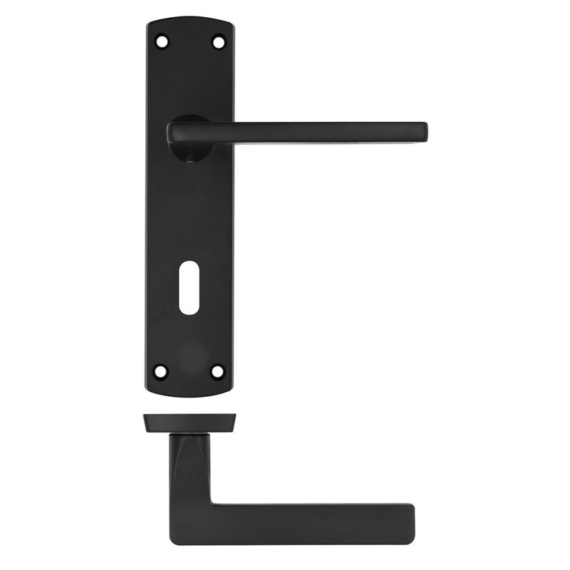 Single Dummy Door Handle, Matte Black